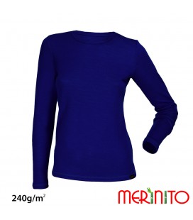 Langarm T-Shirt | Mehrschicht Merino Wolle & Bambus | 240 g/qm | Damen