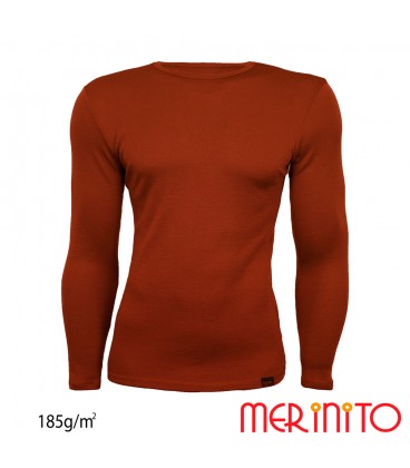 Herren Langarm T-Shirt | 100% Merinowolle | 185g/qm