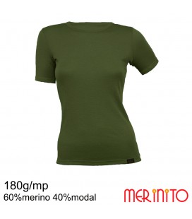 Women's Short Sleeve T-Shirt | 60% merino wool and 40% modal | 180g/sqm