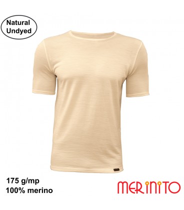 Merino Shop | Merino Wolle T Shirt Ungefärbt 175 g/qm