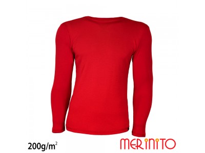 Langarm T-Shirt aus 100% Merinowolle 200 g/qm für Damen