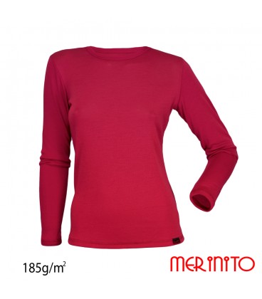 Damen Langarm T-Shirt | 100% Merinowolle | 185g/qm