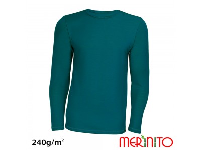 Merino Shop | Herren langarm wolle bamboo 240g T-Shirt Sportbekleidung