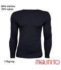 Herren Langarm T-Shirt | 80% Merinowolle und 20% Nylon | 170g/qm