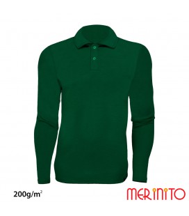 Long Sleeve Polo Jersey | 100% merino wool | 200g / sqm | Men