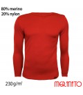 Herren Langarm T-Shirt | 80% Merinowolle und 20% Nylon | 230g/qm
