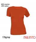 Women's Short Sleeve T-Shirt  | 80% merino wool and 20% nylon | 170g/sqm