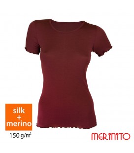 Women Short Sleeve T-Shirt | 70% silk & 30% merino wool | 150 g/m2