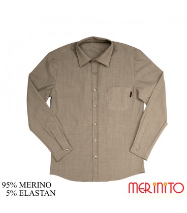 Men's Long Sleeve Shirt | 95% merino wool and 5% elastane