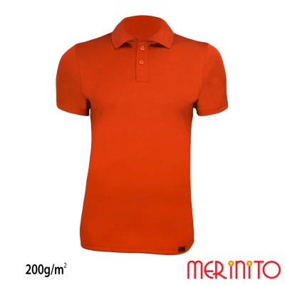 Short Sleeve Polo Jersey | 100% merino wool | 200g / sqm | Men