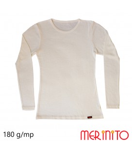 Women's Long Sleeve T-Shirt | 100% merino wool | pointelle