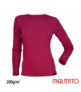 Long Sleeve T-Shirt 100% merino wool 200 g/sqm for Ladies